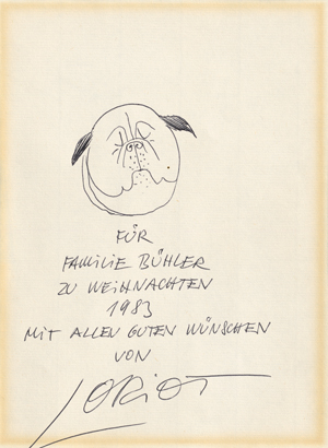 Lot 8109, Auction  117, Loriot (Vicco von Bülow), Wum; Mopsportrait