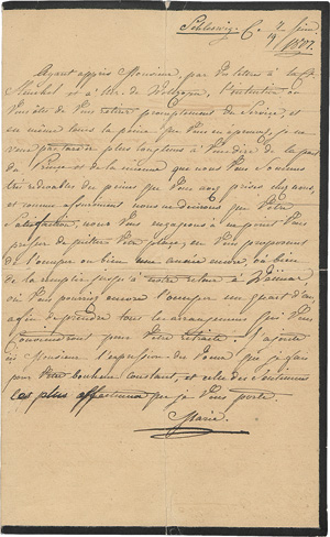 Lot 2031, Auction  118, Maria Pawlowna, Großherzogin von Sachsen-Weimar, Brief 1807