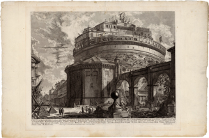 Lot 5260, Auction  118, Piranesi, Giovanni Battista, Veduta del Mausoleo d'Elio Adriano (Castello d'Angelo)