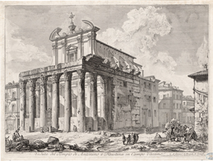 Lot 5263, Auction  118, Piranesi, Giovanni Battista, Veduta del Tempio di Antonino e Faustina in Campo Vaccino
