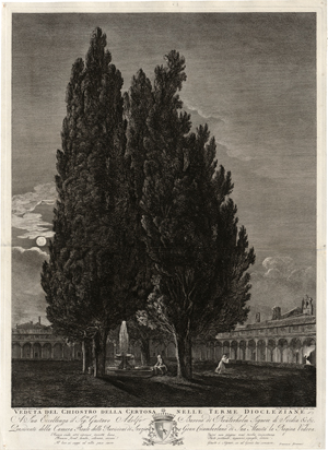 Lot 5275, Auction  118, Piranesi, Francesco, Veduta del Chiostro della Certosa nelle Terme Diocleziane