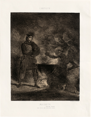 Lot 5309, Auction  118, Delacroix, Eugène, Macbeth consultant les sorcières
