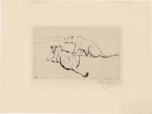 Lot 5319, Auction  118, Kuhnert, Wilhelm, Löwinnen auf der Lauer