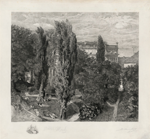 Lot 5325, Auction  118, Menzel, Adolph von - nach, Palaisgarten des Prinzen Albrecht