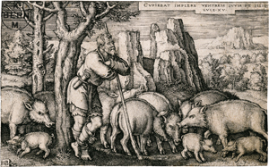 Lot 5415, Auction  118, Beham, Hans Sebald, Der verlorene Sohn hütet die Schweine