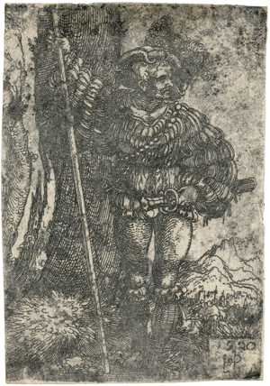 Lot 5420, Auction  118, Beham, Hans Sebald, Ein Landsknecht, neben einem Baum stehend