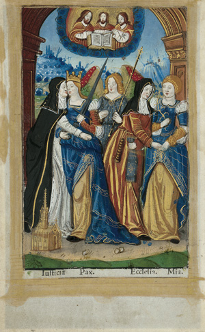 Lot 1003, Auction  119, Horae Beatae Mariae Virginis, 2 Stundenbuchminiaturen in Gold und Farben.