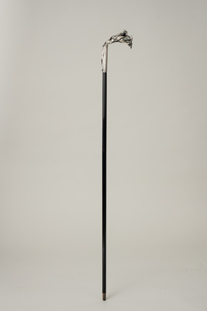 Lot 2339, Auction  119, Silberblütenstock, Spazierstock mit silbergeschmideten Blüten als Griff