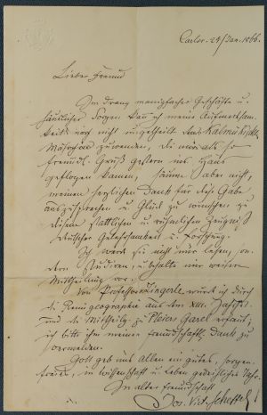 Lot 2536, Auction  119, Scheffel, Joseph Victor von, Brief an den Sprachforscher Bernhard Jülg