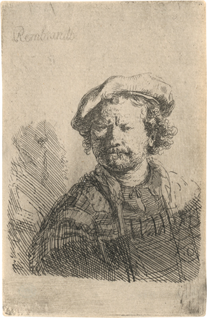 Lot 5183, Auction  119, Rembrandt Harmensz. van Rijn, Selbstbildnis mit der flachen Kappe