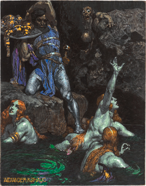 Lot 6942, Auction  119, Rothaug, Alexander, Hagen versenkt den Hort