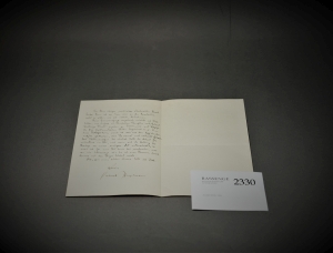 Lot 2330, Auction  120, Hauptmann, Gerhart, Brief 1912 an Paul Schlenther