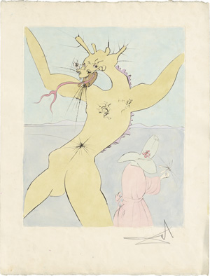 Lot 3306, Auction  120, Dalí, Salvador, Japanese Fairy Tales. 10 kolorierte Original-Radierungen, wohl zu Don 