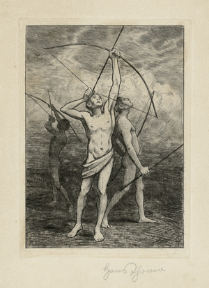Lot 3802, Auction  120, Thoma, Hans, Drei Bogenschützen
