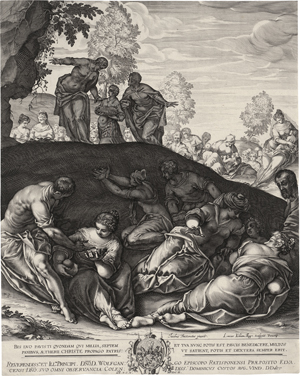 Lot 5141, Auction  120, Kilian, Lucas, Die wundersame Vermehrung der Brote und Fische