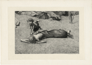 Lot 5489, Auction  120, Moe, Louis, Spielendes Satyrkind und Kentaurin