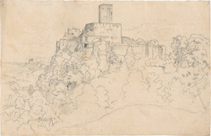 Lot 6352, Auction  120, Richter, Ludwig, Die Bolkburg im Riesengebirge, im Hintergrund die Burgruine Schweinhaus