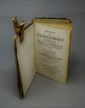Lot 410, Auction  121, Plümicke, Carl Martin, Entwurf einer Theatergeschichte von Berlin, nebst allgemeinen Bemerkungen über den Geschmack, hiesige Theaterschriftsteller und Behandlung der Kunst, in den verschiedenen Epochen.