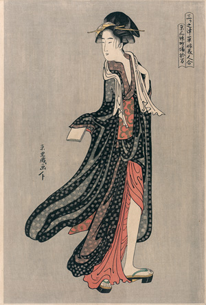 Lot 719, Auction  121, Toyokuni I., Utagawa, Bijin-ga Ukiyo-e Farbholzschnitt. Format Oban tate-e (cm)