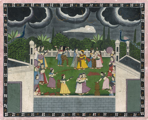 Lot 753, Auction  121, Höfische Lustbarkeiten, Indopersische Miniatur. Deckfarbenmalerei auf Strukturkarton
