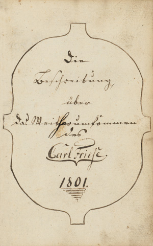 Lot 1014, Auction  121, Friese, Carl, Die Beschreibung über das Weitherumkommen
