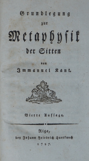 Lot 2194, Auction  121, Kant, Immanuel, Grundlegung zur Metaphysik