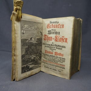 Lot 2196, Auction  121, Wolff, Christian, Vernünfftige Gedancken von der Menschen Thun und Lassen + Beiband