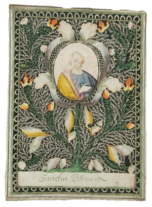 Lot 2245, Auction  121, Andachtsbild, S. Petrus. Altkoloriertes Spitzenbild