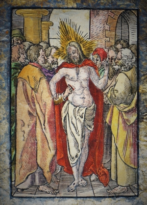 Lot 2255, Auction  121, Andachtsbilder und Der ungläubige Thomas, Andachtsbilder. Altgouachierte Holzschnitte