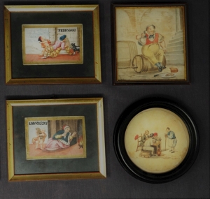 Lot 2287, Auction  121, Miniaturen, Konvolut von 7 Miniaturen in teils Gouache-, teils Aquarellmalereien