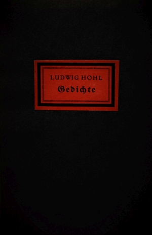 Lot 3236, Auction  121, Hohl, Ludwig, Gedichte. Erste Ausgabe