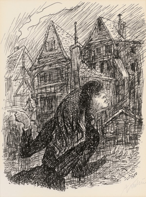 Lot 3309, Auction  121, Kubin, Alfred, Dirne. GriffelkunstOriginal-Federlithographie aus der Griffelkunst. Unten rechts signiert "AKubin". 