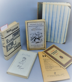 Lot 3452, Auction  121, Siemsen, Hans, Konvolut von 5 Werken in erster Ausgabe
