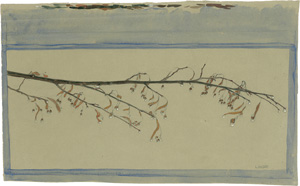 Lot 3575, Auction  121, Taut, Bruno, Lindenzweig. Auquarellmalerei über Grafit