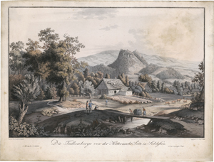 Lot 5218a, Auction  121, Berger, Daniel, Die Falkenberge von der Mitternacht-Seite in Schlesien