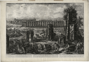 Lot 5285, Auction  121, Piranesi, Giovanni Battista, Vue de ce qui reste encore des Murs A. de l'ancienne Ville de Pesto.