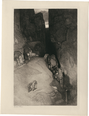 Lot 5398, Auction  121, Jettmar, Rudolf, Felsschlucht