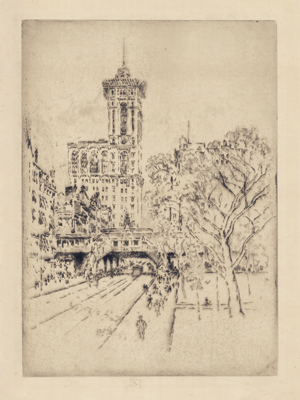 Lot 5413, Auction  121, Pennell, Joseph, Times Building and 42nd Street