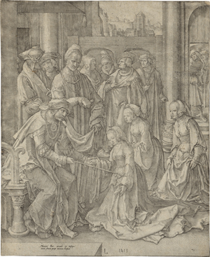 Lot 5541, Auction  121, Leyden, Lucas van, Esther vor Ahasver