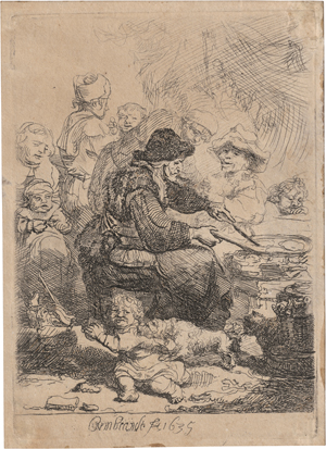 Lot 5604, Auction  121, Rembrandt Harmensz. van Rijn, Die Pfannkuchenbäckerin