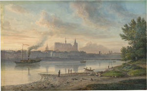 Lot 6796, Auction  121, Englisch, um 1870. Blick auf Köln von Deutz aus im Abendlicht