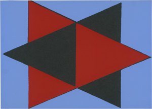 Lot 7269, Auction  121, Glöckner, Hermann, Rot und Schwarz, ineinander, auf Blau