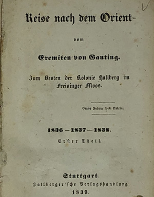 Lot 54, Auction  122, Hallberg-Broich, Theodor, Reise nach dem Orient.