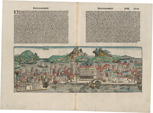 Lot 1023, Auction  122, Schedel, Hartmann, Veduten italienischer Städte aus dem "Liber chronicarum"