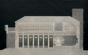 Lot 1107, Auction  122, Rom, À Rome élévation du Temple d'Antonin et de Faustine