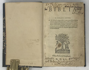 Lot 1247, Auction  122, Biblia latina, Biblia. R. Stephanus lectori. 