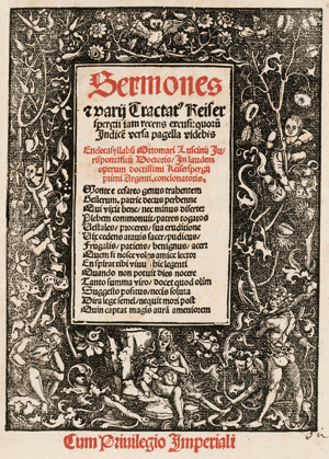 Lot 1342, Auction  122, Geiler von Kaysersberg, Johann, Sermones et varii tractatus iam recens excusi 