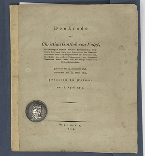 Lot 2035, Auction  122, Müller, Friedrich von, Denkrede auf Christian Gottlob von Voigt