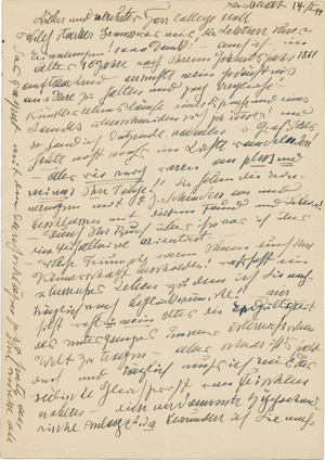 Lot 2439, Auction  122, Kubin, Alfred, Brief an Carl Moll