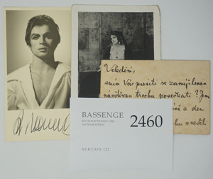 Lot 2460, Auction  122, Bühne und Film, Konvolut Autographen